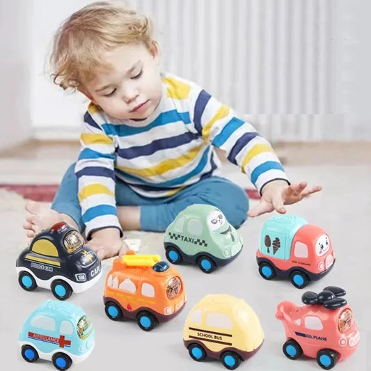 Montessori Baby Car Toy for Boys | Pull Back Cars Diecasts | 1-3 Years | Kids Birthday Gift